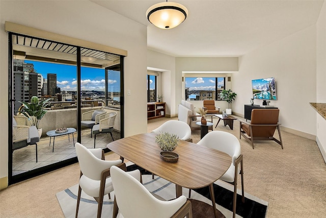 2821 2nd Ave Unit 1005, Seattle, WA 98121 - carpeted dining area with baseboards