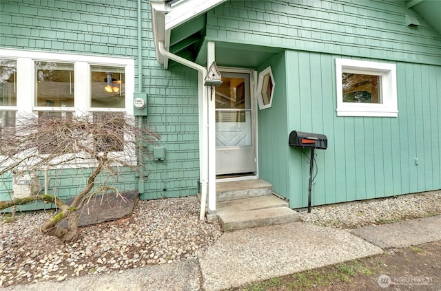 view of doorway to property