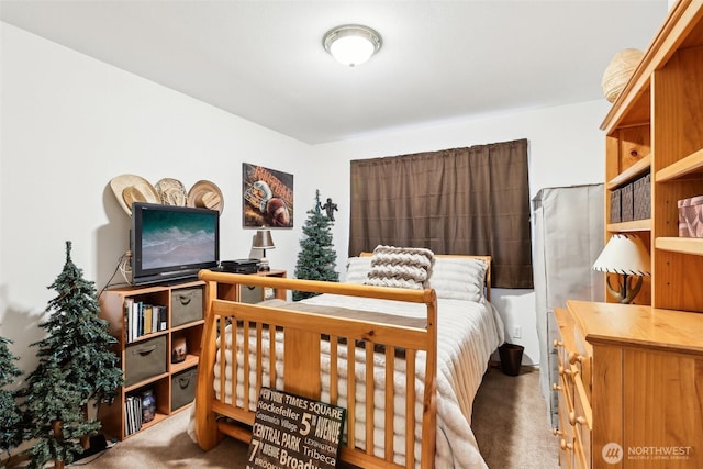 bedroom featuring carpet flooring