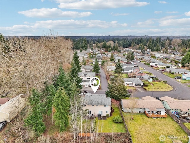 aerial view featuring a residential view