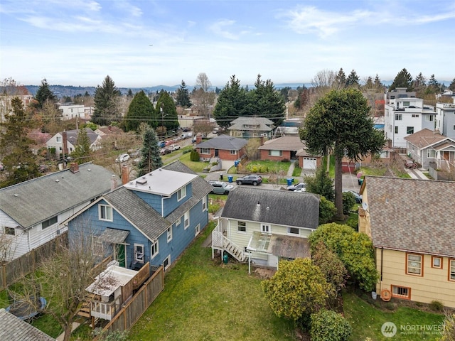 bird's eye view featuring a residential view