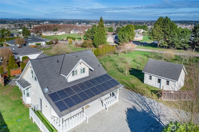 bird's eye view featuring a residential view