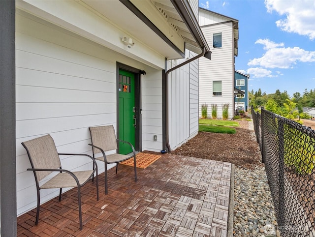 view of patio with fence