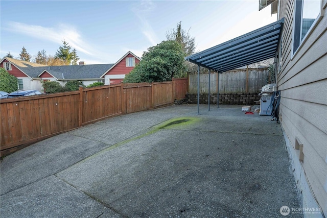 view of patio / terrace with a fenced backyard