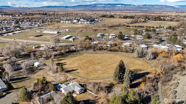 aerial view featuring a mountain view