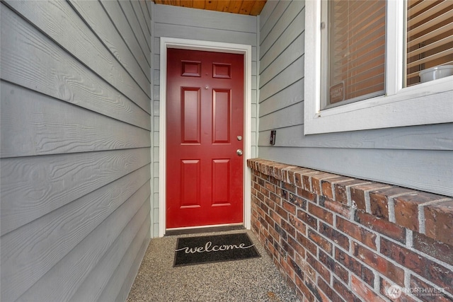 view of doorway to property