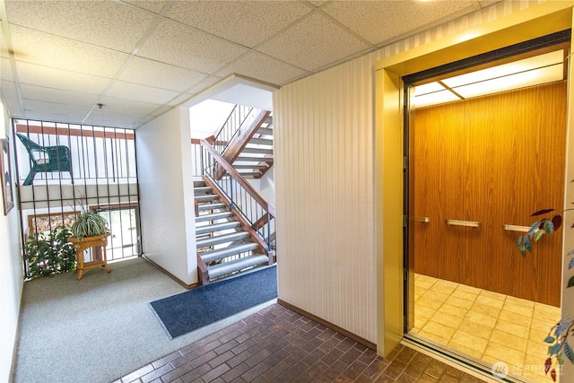 doorway to property with elevator