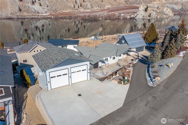 aerial view featuring a residential view