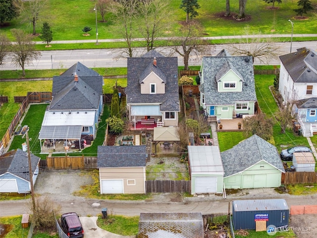 drone / aerial view featuring a residential view