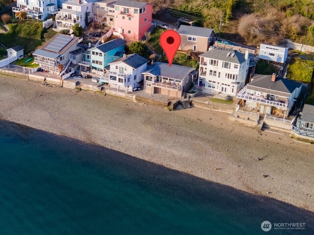 bird's eye view with a residential view