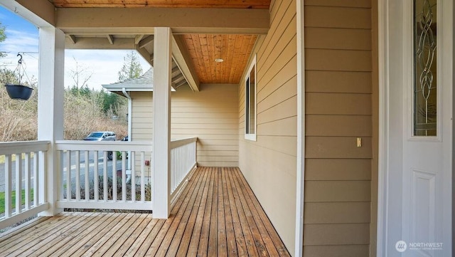 view of wooden deck