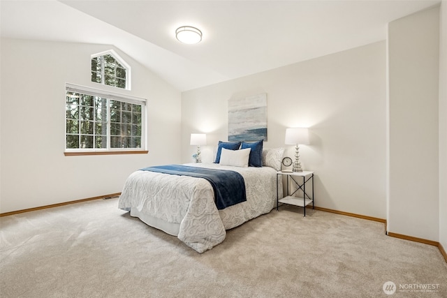 22426 SE 300th St, Black Diamond, WA 98010 - carpeted bedroom featuring baseboards and lofted ceiling