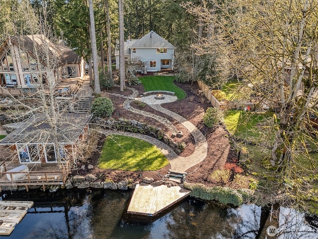 22426 SE 300th St, Black Diamond, WA 98010 - birds eye view of property with a water view