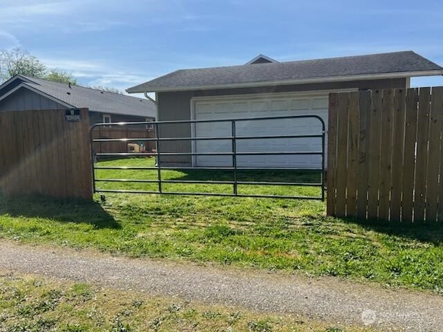 view of outdoor structure featuring fence