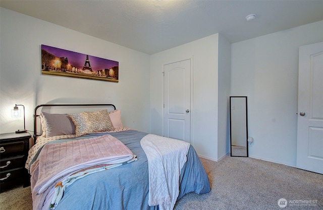 view of carpeted bedroom