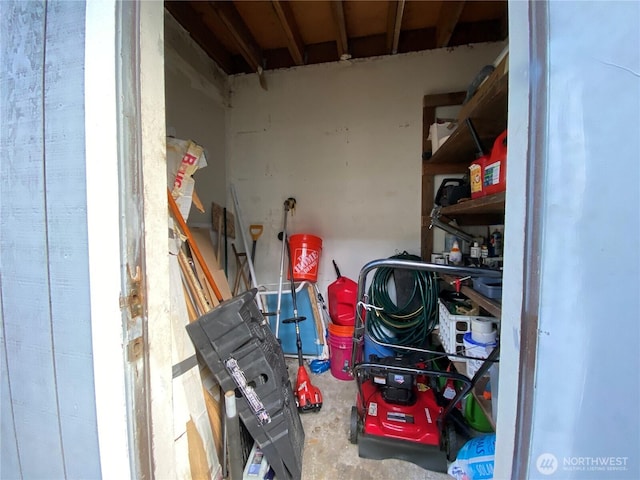 view of storage room