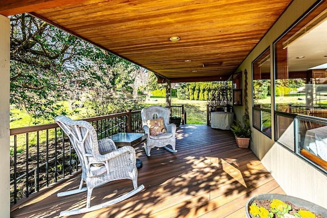 view of wooden deck