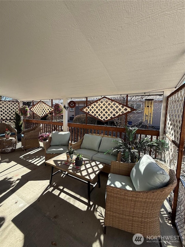 balcony with an outdoor living space