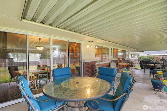 view of patio / terrace featuring outdoor dining space