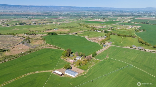 bird's eye view with a rural view