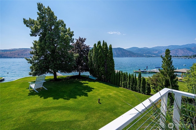 property view of water with a mountain view