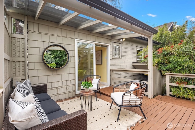 view of wooden deck