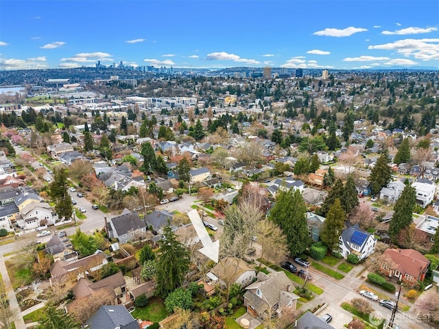 drone / aerial view featuring a residential view