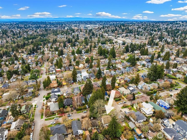 bird's eye view featuring a residential view