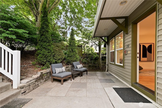 view of patio / terrace with fence