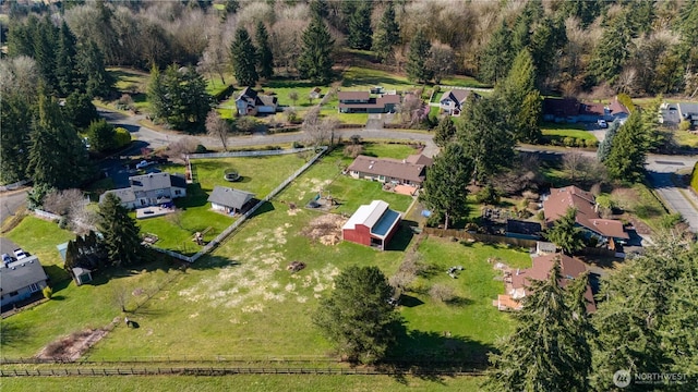 bird's eye view with a residential view