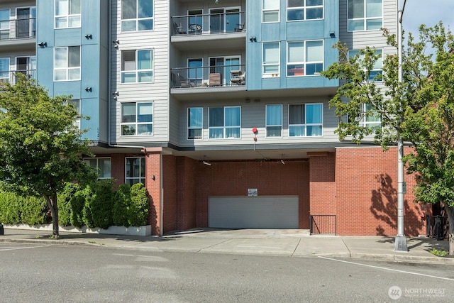 view of building exterior with a garage