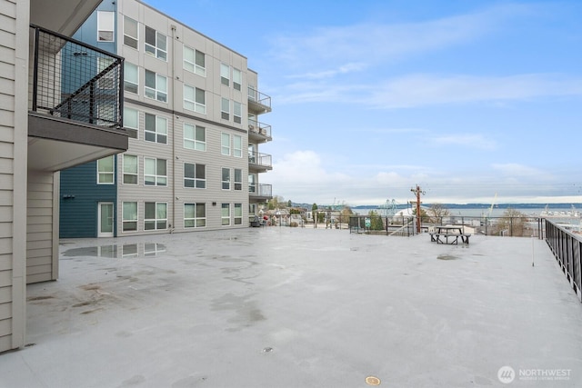 view of home's community featuring a water view