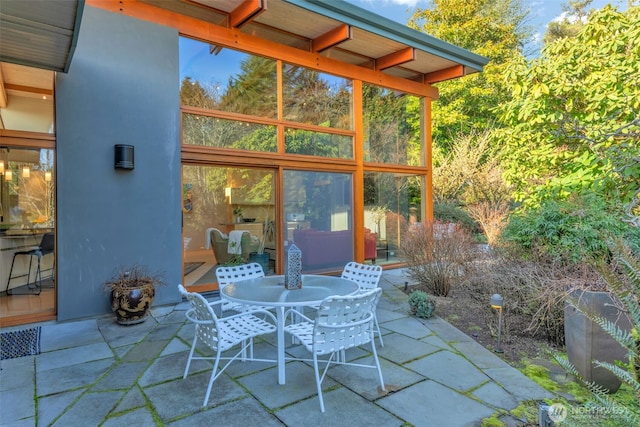 view of patio / terrace featuring outdoor dining area