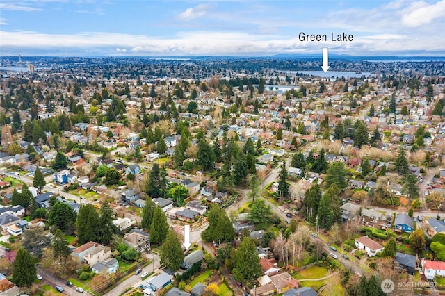 drone / aerial view featuring a residential view