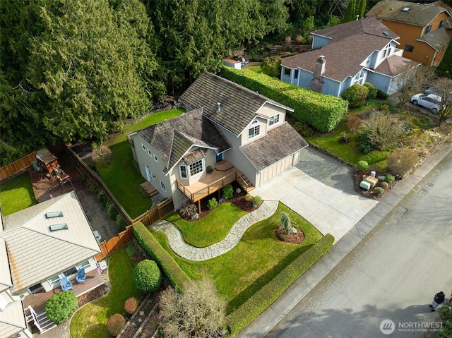 birds eye view of property