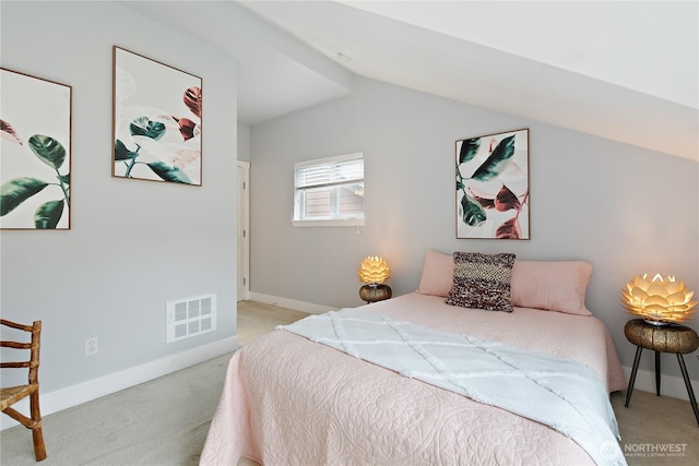 5939 Delridge Way SW, Seattle, WA 98106 - bedroom with light colored carpet, lofted ceiling, and baseboards