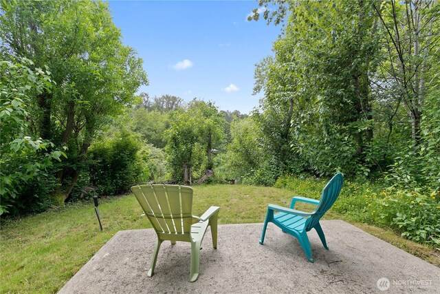 5939 Delridge Way SW, Seattle, WA 98106 - view of patio / terrace with a forest view