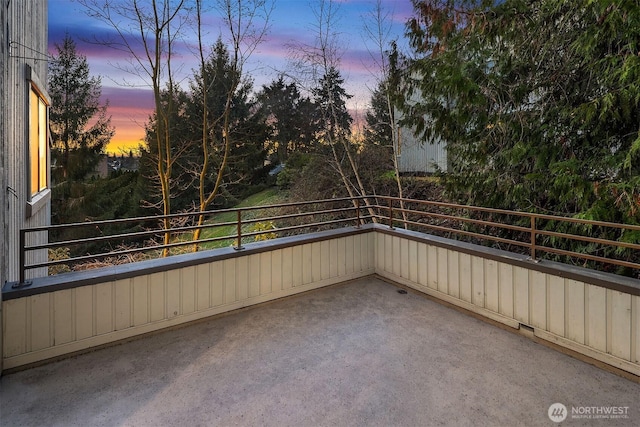 view of patio / terrace with a balcony