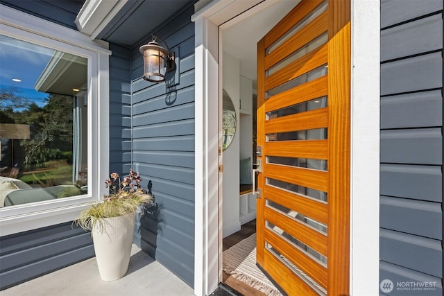 view of doorway to property