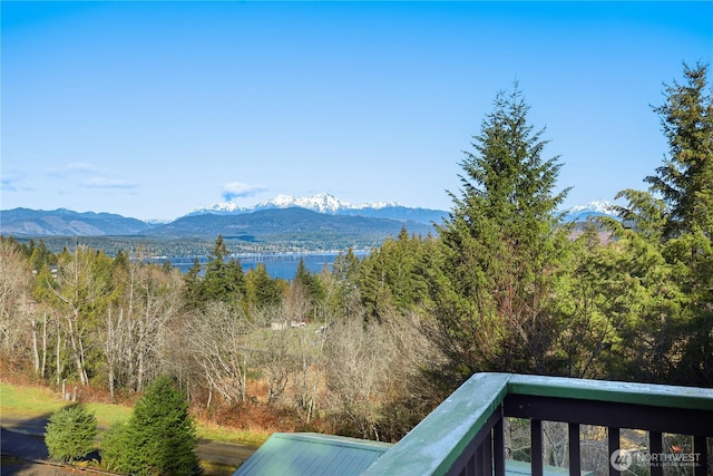 property view of mountains with a water view