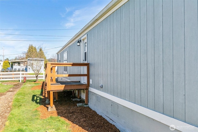 wooden deck featuring fence