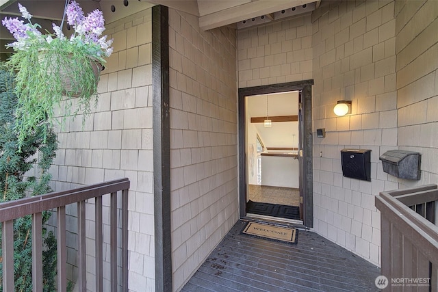 view of doorway to property