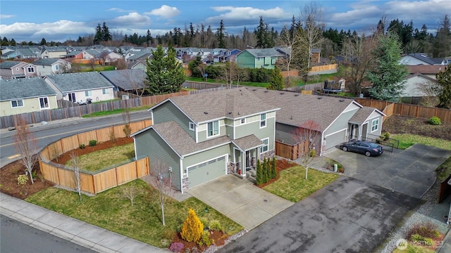 aerial view featuring a residential view