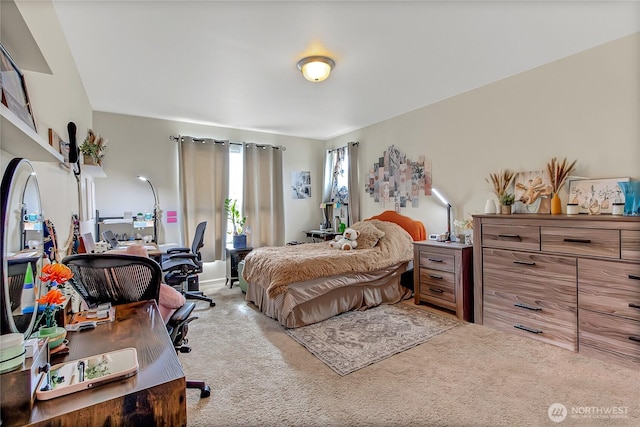 view of carpeted bedroom