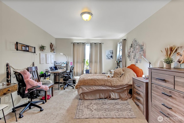 bedroom featuring carpet floors