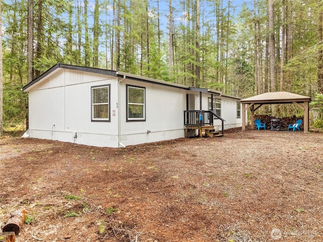 view of home's exterior featuring crawl space