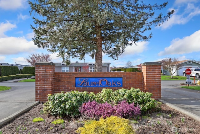 view of community sign