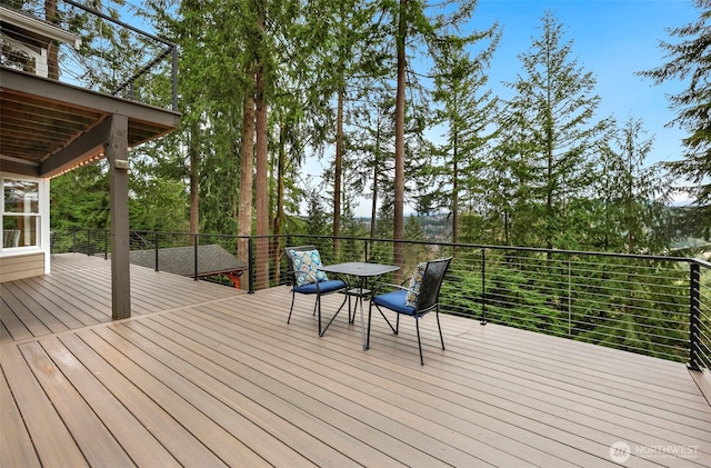 view of wooden deck