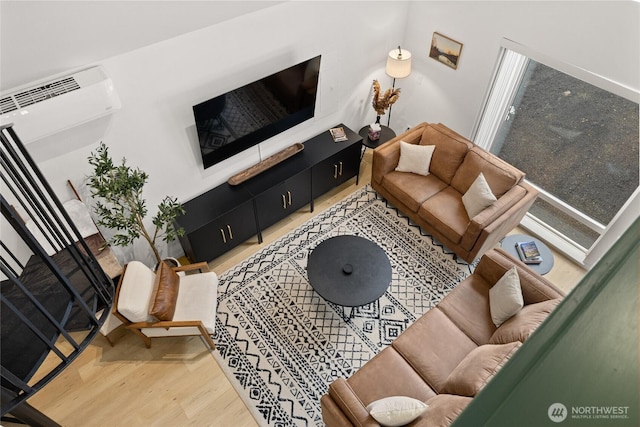 living room featuring light wood finished floors