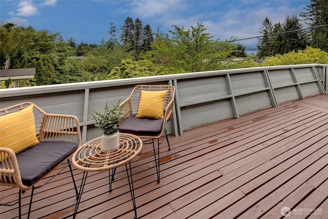 view of wooden terrace